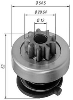 Бендикс (z=9) BMW E30/32 RENAULT 2,2D Espace, Laguna, Safrane [940113020167] MAGNETI MARELLI AMB0167