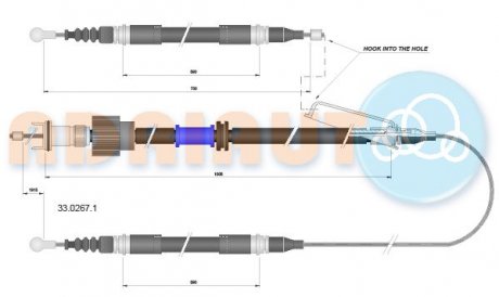 Трос зупиночних гальм ADRIAUTO 33.0267.1