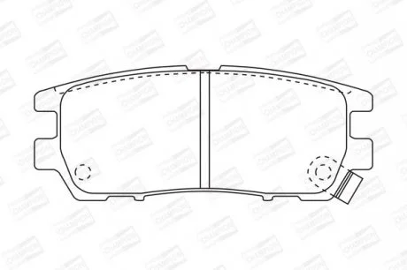 Колодки гальмівні дискові задні MITSUBISHI DELICA / SPACE GEAR 94-07, L400 Van (PD_W, PC_W, PB_V, PA_W, PA_V) 94-07 CHAMPION 572200CH