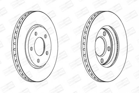 CHRYSLER Диск тормозной передн.&quot;15&quot; Voyager IV,Dodge Caravan 00- CHAMPION 563030CH