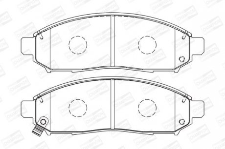 Колодки тормозные дисковые передние NISSAN LEAF (ZE0) 10-, NP300 NAVARA (D40) 04 CHAMPION 573431CH