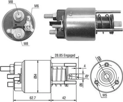 Втягивающее реле, FIAT Ducato 94-02 [940113050453] MAGNETI MARELLI AME0453