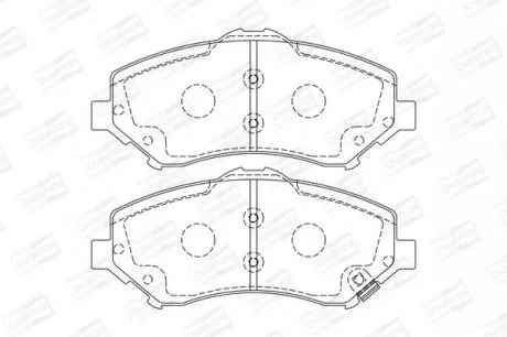 Колодки гальмівні дискові передні Dodge Journey (08-)/ Jeep Compass (06-) CHAMPION 573298CH