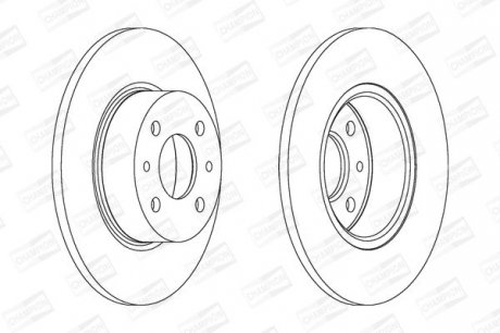 FIAT Диск тормозной задний Bravo II,Croma,Multipla,Alfa Romeo 164,Lancia CHAMPION 561329CH