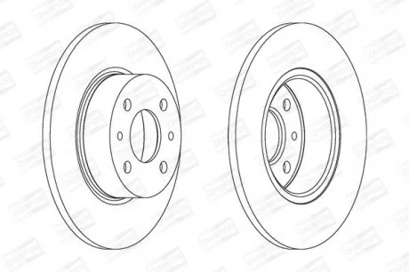 FIAT Диск тормозной задний Bravo II,Croma,Multipla,Alfa Romeo 164,Lancia CHAMPION 561329CH