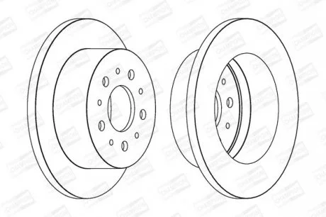 Диск гальмівний задній (кратно 2) Citroen Jumper (06-)/Fiat Ducato (06-)/Peugeot Boxer (05-) CHAMPION 562526CH