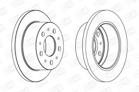 Диск тормозной задний (кратно 2) Citroen Jumper II/ Fiat Ducato (06-) CHAMPION 562753CH