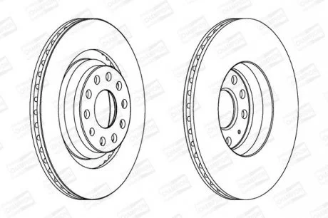 Гальмівний диск задн. A3/CC/Golf/Kodiaq/Leon (06-21) компл. 2шт CHAMPION 562432CH