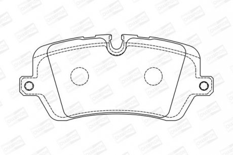 Колодки гальмівні дискові задні Land Rover Range Rover Sport II, Range Rover IV, Discovery V CHAMPION 573439CH