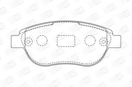 PEUGEOT Тормозные колодки передн.307 01-,Citroen Berlingo,Fiat Doblo CHAMPION 573031CH