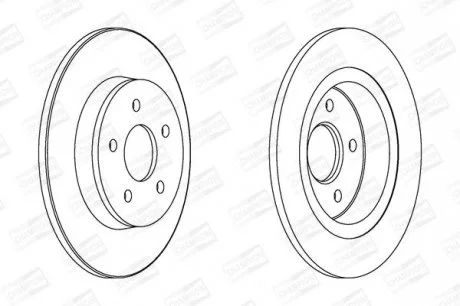 Диск гальмівний задній (кратно 2) Ford Focus C-Max (Dm2) (03-07), Focus II (Da_, Hcp, Dp) (04-13) CHAMPION 562411CH