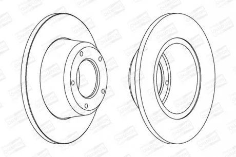LANDROVER Диск тормозной передн. Defender,Discovery,Range Rover 86- CHAMPION 561352CH