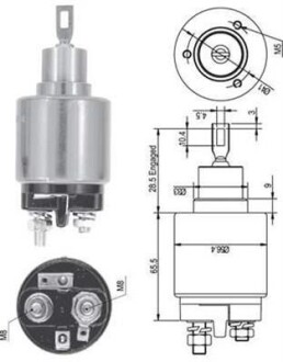 Втягивающее реле стартера VW OPEL SEAT SKODA [940113050126] MAGNETI MARELLI AME0126