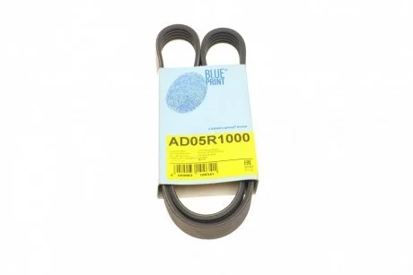 Ремінь генератора поліклиновий BLUE PRINT AD05R1000