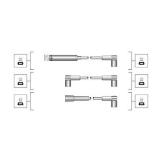 Высоковольтные провода OPEL CORSA, KADETT, VECTRA, ASCONA MAGNETI MARELLI MSQ0013