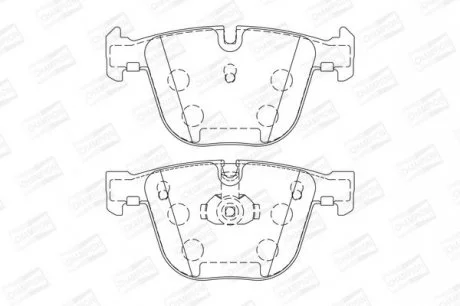 Колодки гальмівні дискові задні BMW 740D, 745i CHAMPION 571991CH