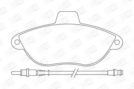 Колодки гальмівні дискові передні Citroen Jumpy I/ Fiat Scudo (96-06) CHAMPION 571843CH