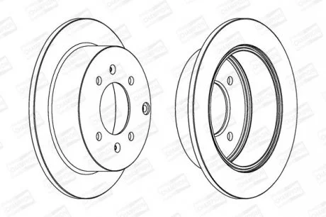 Гальмівний диск задн. SONATA/MAGENTIS I (GD, MS) 01-10 компл. 2шт CHAMPION 563042CH