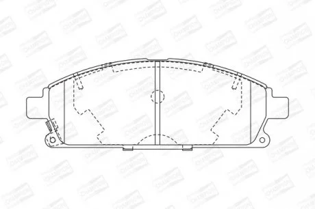 Колодки гальмівні дискові передні NISSAN CIMA (WY33) 96-01, PATHFINDER II (R50) 95-05 CHAMPION 572466CH