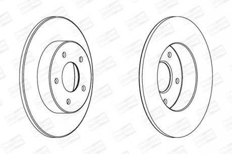 NISSAN Диск тормозной задн. Almera 00-05, Primera (P12) 01- CHAMPION 562264CH