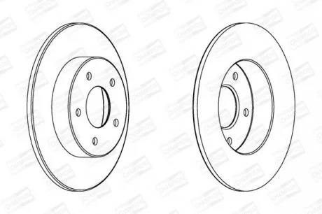 Диск гальмівний задній (кратно 2) Nissan Almera (00-06), Primera (02-) CHAMPION 562264CH