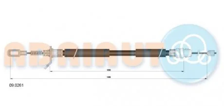 Трос зупиночних гальм ADRIAUTO 09.0261