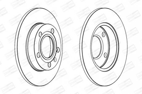 Диск тормозной задний (кратно 2шт.) Audi A4 (00-08)/Seat Exeo (08-13) CHAMPION 562192CH