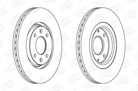 CITROEN Диск тормозной передн.Xantia,Xsara,Peugeot 306 93- CHAMPION 561705CH