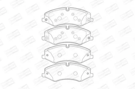 Колодки гальмівні дискові передні Land Rover Discovery/Range Rover (09-) CHAMPION 573759CH