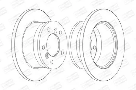 Диск гальмівний задній (кратно 2) MB Sprinter (95-06) CHAMPION 567761CH