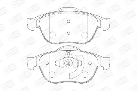 RENAULT Тормозные колодки перед. Laguna II, Scenic II 01- CHAMPION 573245CH