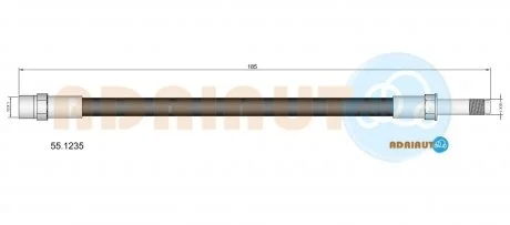 VW Шланг тормозной задн. Sharan FORD Galaxy SEAT Alhambra ADRIAUTO 55.1235