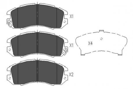 PARTS SUBARU Тормозные колодки передн.Subaru Impreza,Legacy KAVO KBP-8010