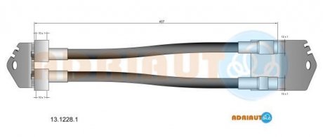 FORD Шланг тормозной зад. внут. (лев/прав) Transit 00- ADRIAUTO 13.1228.1