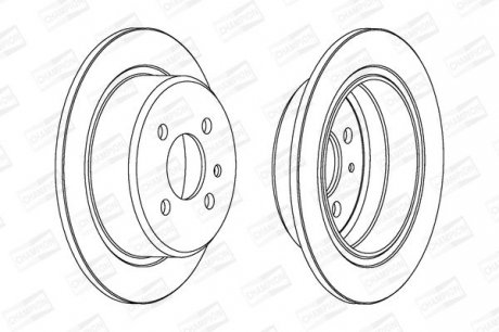 BMW Диск тормозной задний E30 316/325 82-94 (258*10) CHAMPION 561132CH