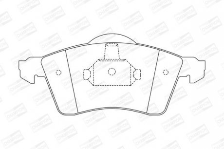 Колодки гальмівні дискові передні VW Caravelle, transporter T4 CHAMPION 571934CH (фото 1)