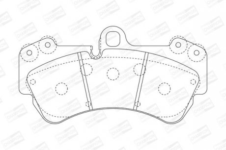 Колодки гальмівні дискові передні Porsche Cayenne (02-10)/ VW Touareg (02-10) CHAMPION 573376CH