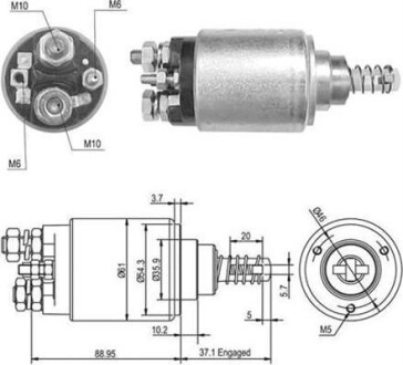 Втягивающее реле стартера DB OM904/906/907 97- MAGNETI MARELLI AME0389