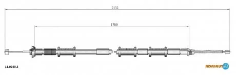 Трос ручного гальма AD11.0240.2 ADRIAUTO 11.0240.2