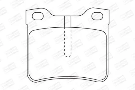 Колодки гальмівні дискові задні MB Vito (W638) (с датчиком зносу) CHAMPION 571845CH