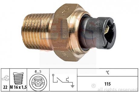 FIAT Датчик температуры воды Fiorino,Panda,Punto,Uuno 83- EPS 1.840.000