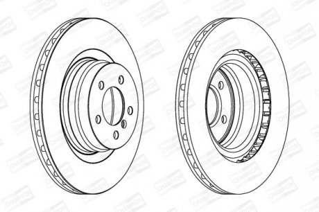 LANDROVER Диск тормозной передн.Range Rover III 05- CHAMPION 563022CH-1