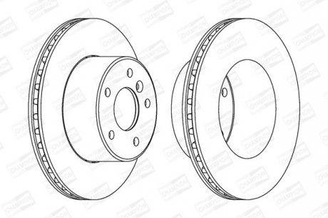 LANDROVER Диск тормозной передн.Discovery II 98-04 CHAMPION 562685CH-1