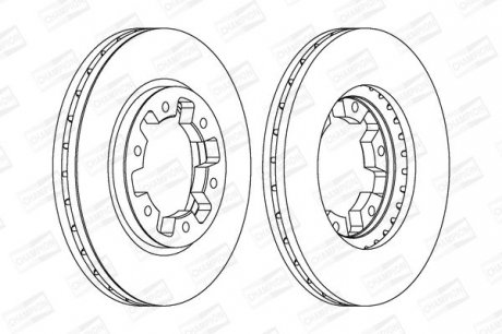 NISSAN Диск тормозной передн.Ford Maverick,Terrano CHAMPION 561523CH