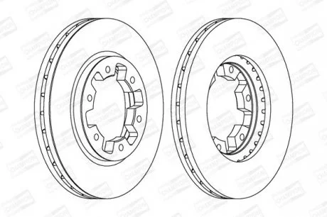 NISSAN Диск тормозной передн.Ford Maverick,Terrano CHAMPION 561523CH