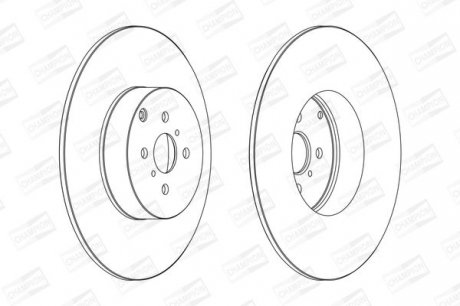 TOYOTA Диск тормозной задн. Corolla -07,Prius 00- CHAMPION 562261CH