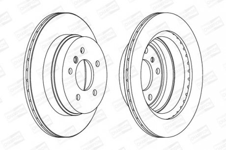 Диск тормозной задний (кратно 2шт.) BMW 1 Serie, 3 Serie X1 CHAMPION 562442CH