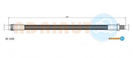 CITROEN Торм.шланг передн.Saxo,Peugeot 106 (-ABS) ADRIAUTO 35.1226