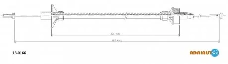 FORD Трос сцепления Fiesta 16V все 93- (646/360) ADRIAUTO 13.0166