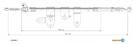 TOYOTA Трос ручного тормоза зад. лев. Corola -07 ADRIAUTO 52.0291.1